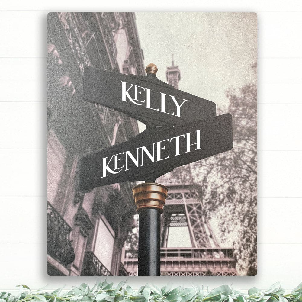 Personalized Names on Street Signs - Paris - 16x20 - Dream Big Printables