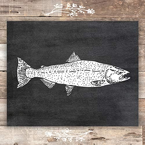 Rainbow Trout Chalkboard Art Print - Unframed - 8x10 - Dream Big Printables