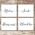 Relax Soak Unwind Breathe Wall Art - Dream Big Printables