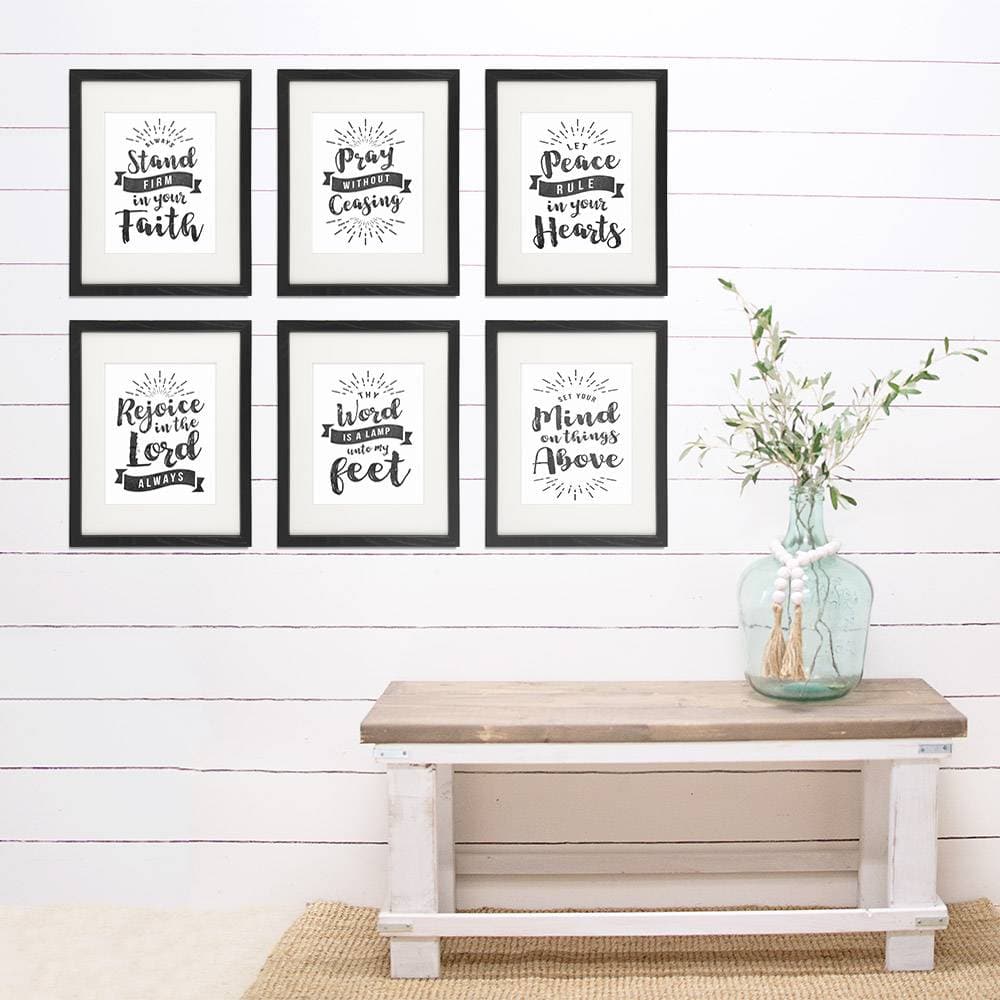 Scripture Wall Art Christian Prints (Set of 6) - 8x10s | Chalkboard Bible Verses - Dream Big Printables