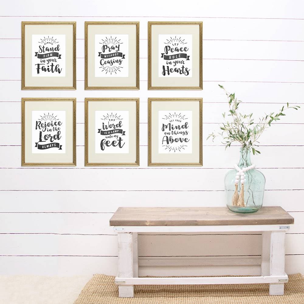 Scripture Wall Art Christian Prints (Set of 6) - 8x10s | Chalkboard Bible Verses - Dream Big Printables