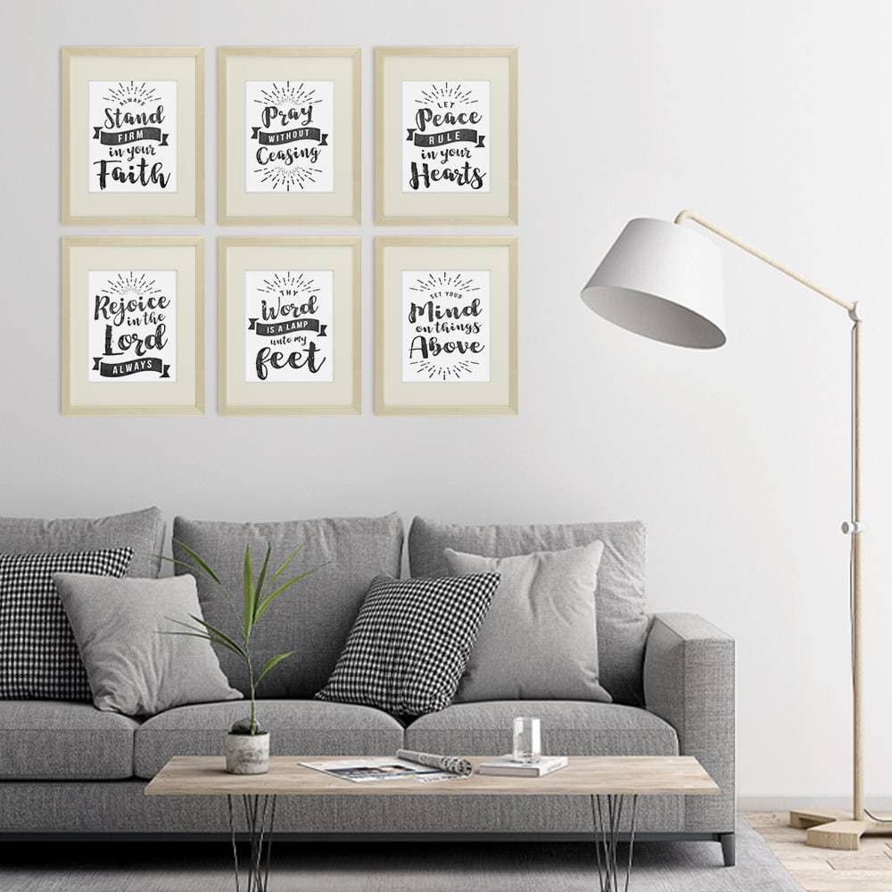 Scripture Wall Art Christian Prints (Set of 6) - 8x10s | Chalkboard Bible Verses - Dream Big Printables