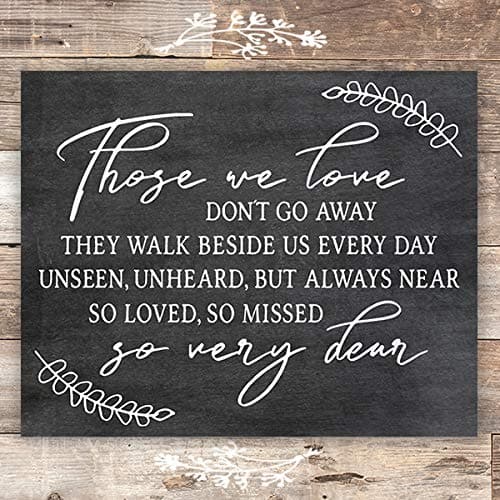 Those We Love Chalkboard Art Print - 8x10 - Dream Big Printables