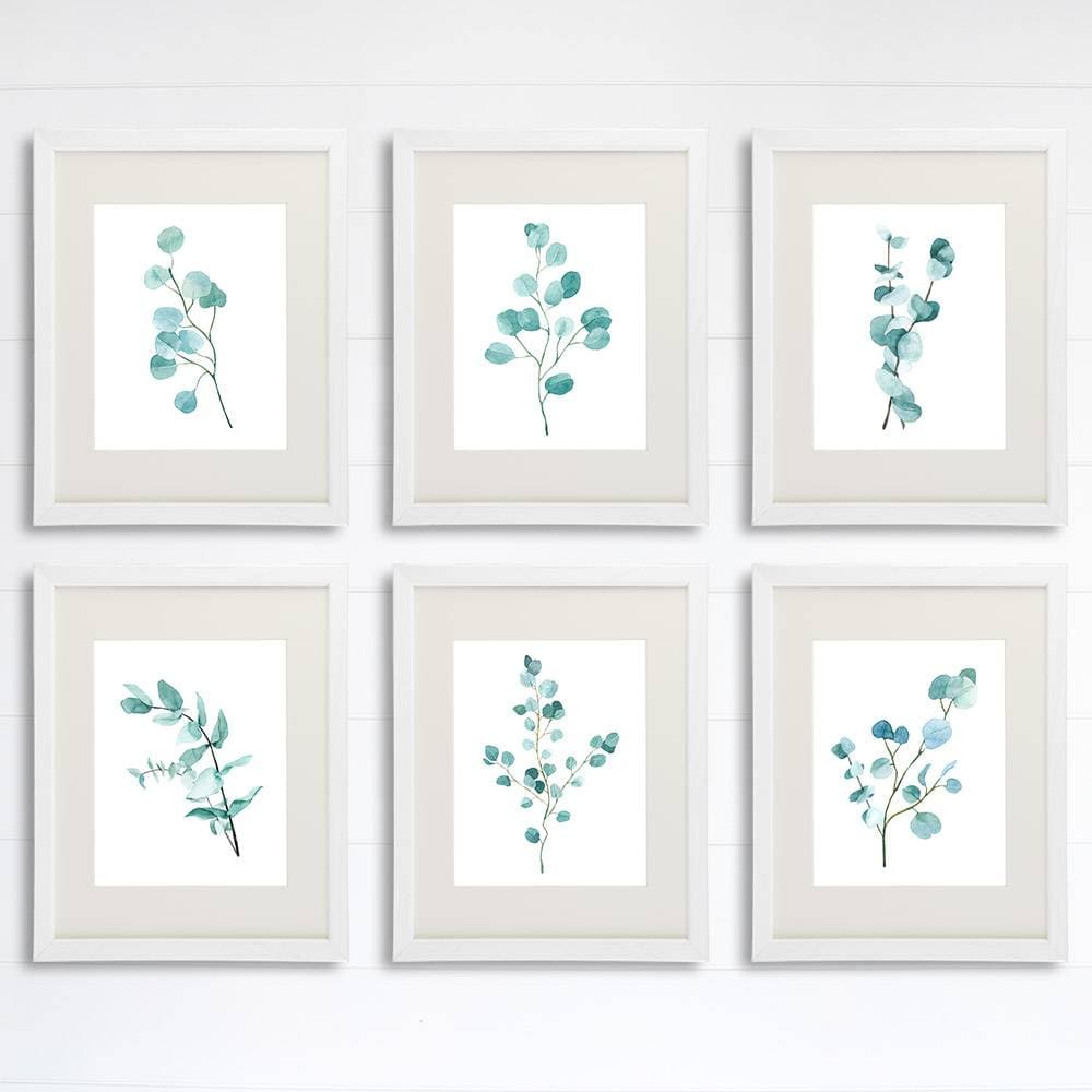 Trendy Eucalyptus Art Prints (Set of 6) - 8x10s - Dream Big Printables