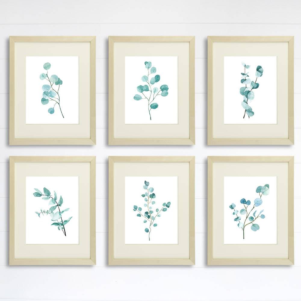 Trendy Eucalyptus Art Prints (Set of 6) - 8x10s - Dream Big Printables