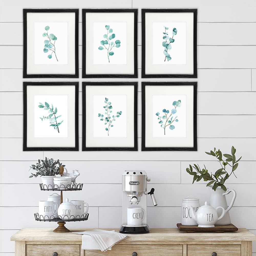 Trendy Eucalyptus Art Prints (Set of 6) - 8x10s - Dream Big Printables