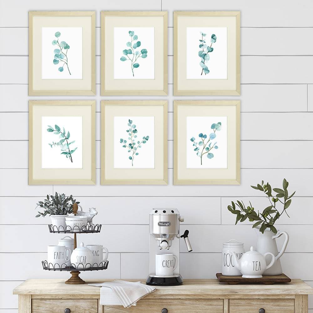 Trendy Eucalyptus Art Prints (Set of 6) - 8x10s - Dream Big Printables