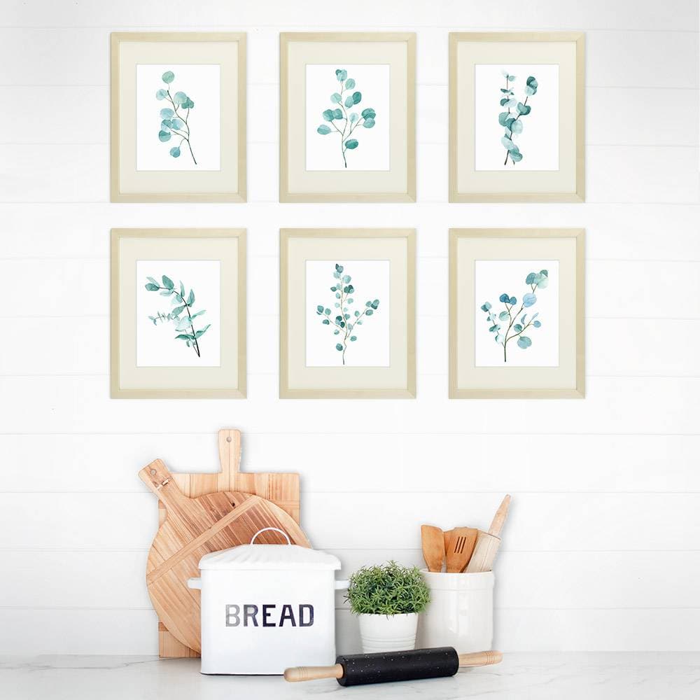 Trendy Eucalyptus Art Prints (Set of 6) - 8x10s - Dream Big Printables