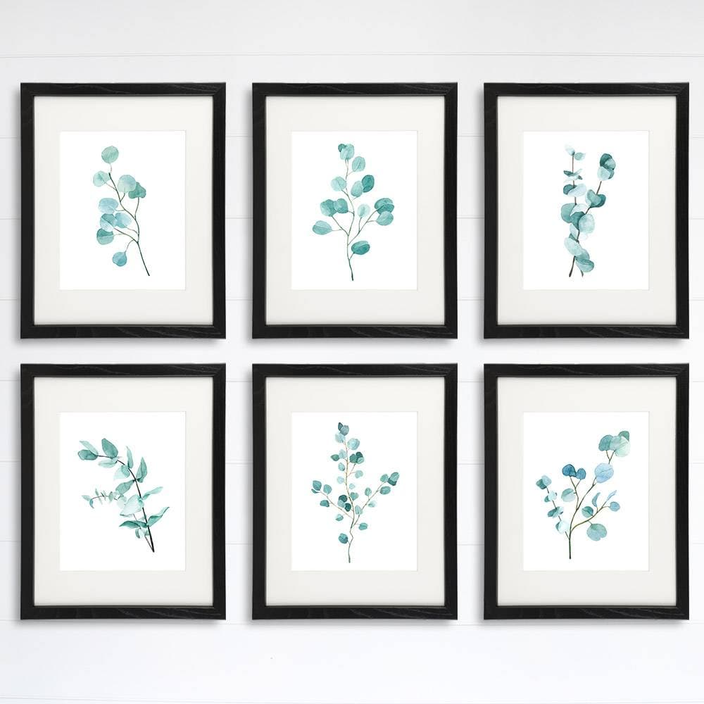 Trendy Eucalyptus Art Prints (Set of 6) - 8x10s - Dream Big Printables