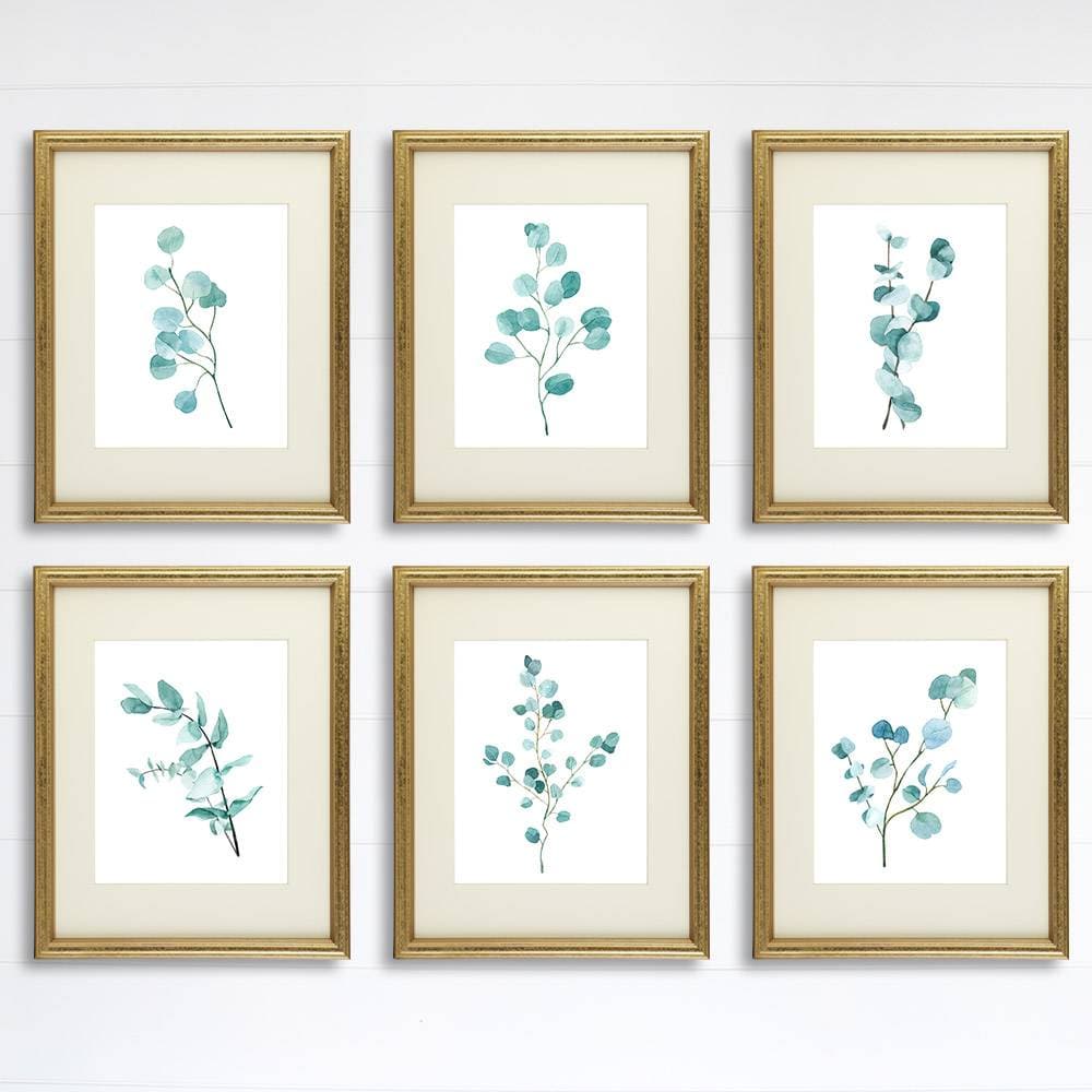 Trendy Eucalyptus Art Prints (Set of 6) - 8x10s - Dream Big Printables