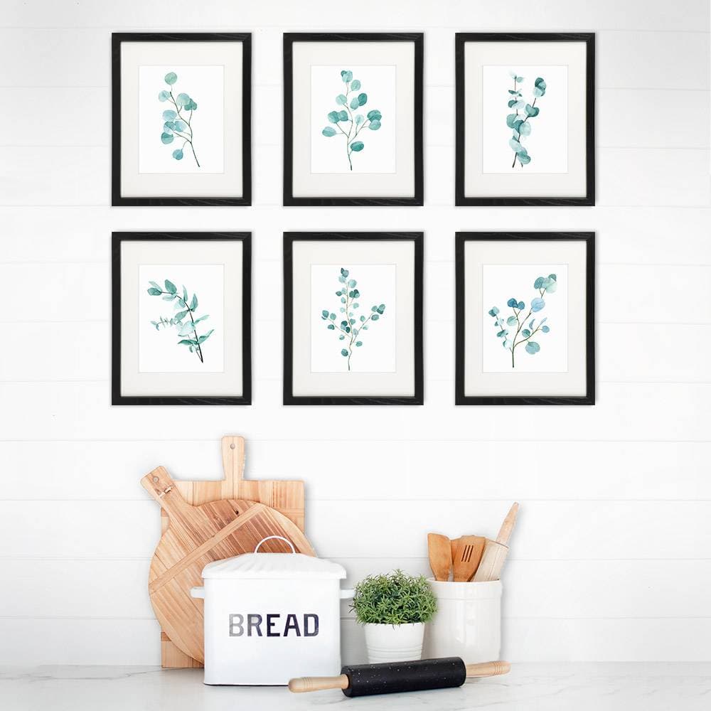 Trendy Eucalyptus Art Prints (Set of 6) - 8x10s - Dream Big Printables