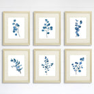 Trendy Eucalyptus Dark Blue Art Prints (Set of 6) - 8x10s - Dream Big Printables