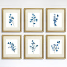 Trendy Eucalyptus Dark Blue Art Prints (Set of 6) - 8x10s - Dream Big Printables