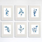 Trendy Eucalyptus Dark Blue Art Prints (Set of 6) - 8x10s - Dream Big Printables