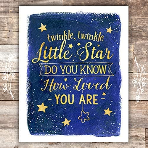 Twinkle Twinkle Little Star Print - Unframed - 8x10 - Dream Big Printables