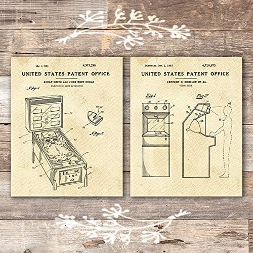 Video Game Patent Prints Wall Art - 8x10s - Dream Big Printables