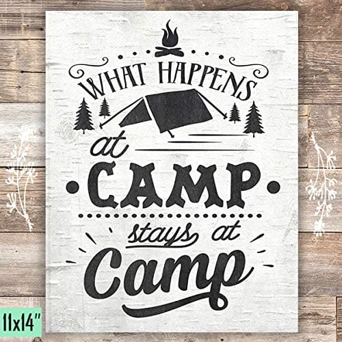 What Happens At Camp Stays At Camp - Unframed - 11x14s - Dream Big Printables