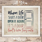 When Life Shuts A Door Art Print - Unframed - 8x10 - Dream Big Printables