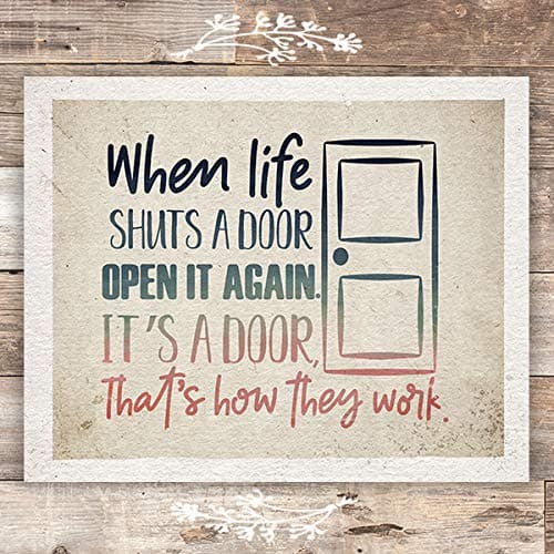 When Life Shuts A Door Art Print - Unframed - 8x10 - Dream Big Printables