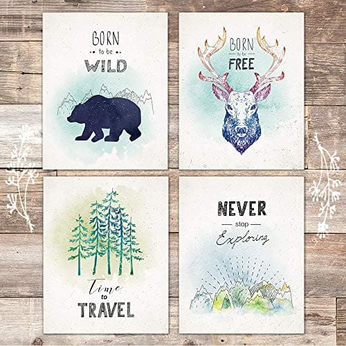 Wild And Free Art Prints (Set of 4) - Unframed - 8x10s - Dream Big Printables