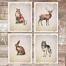 Wild Animals Art Prints (Set of 4) - Unframed - 8x10s - Dream Big Printables