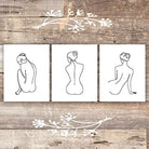 Woman Sketches Set Art Prints (Set of 3) - Unframed - 8x10s - Dream Big Printables