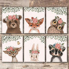 Woodland Animals Floral Art Prints (Set of 6) - 8x10s - Dream Big Printables