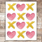 XOXO With Hearts Art Print - Unframed - 8x10 - Dream Big Printables