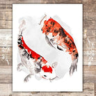 Yin Yang Wall Art Print - 8x10 | Koi Fish - Dream Big Printables