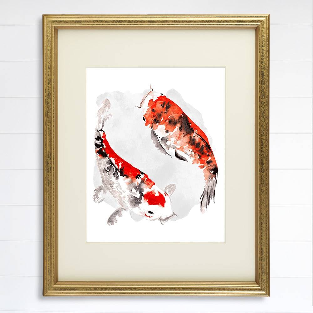 Yin Yang Wall Art Print - 8x10 | Koi Fish - Dream Big Printables