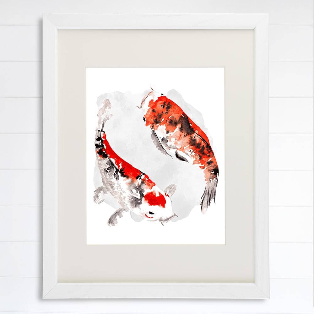 Yin Yang Wall Art Print - 8x10 | Koi Fish - Dream Big Printables