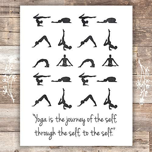 Yoga Poses Wall Art Print - Unframed - 8x10 - Dream Big Printables